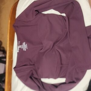 Sweetheart Long Sleeve Crop Top - Plum